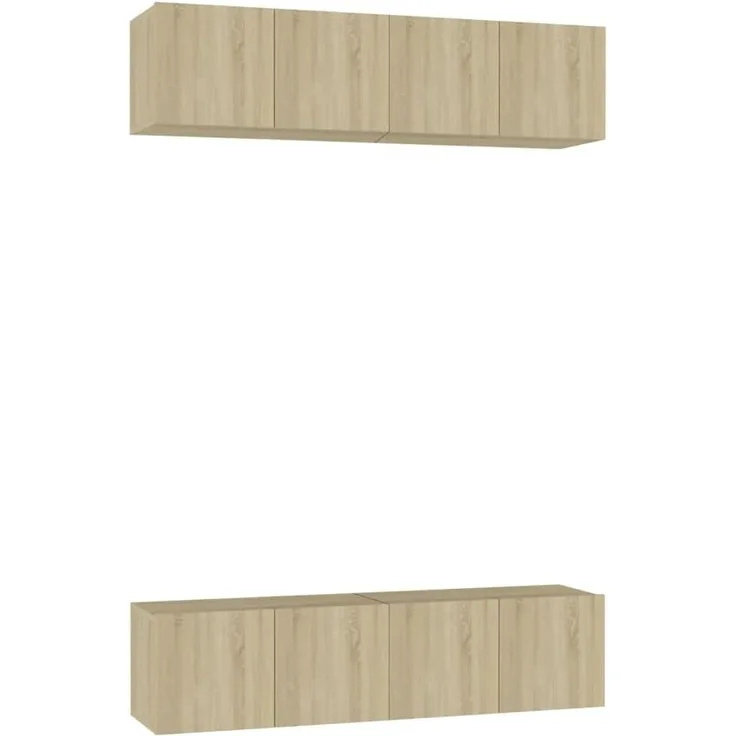 vidaXL TV-Schränke 4 Stk. Sonoma-Eiche 60x30x30 cm Holzwerkstoff 3078954