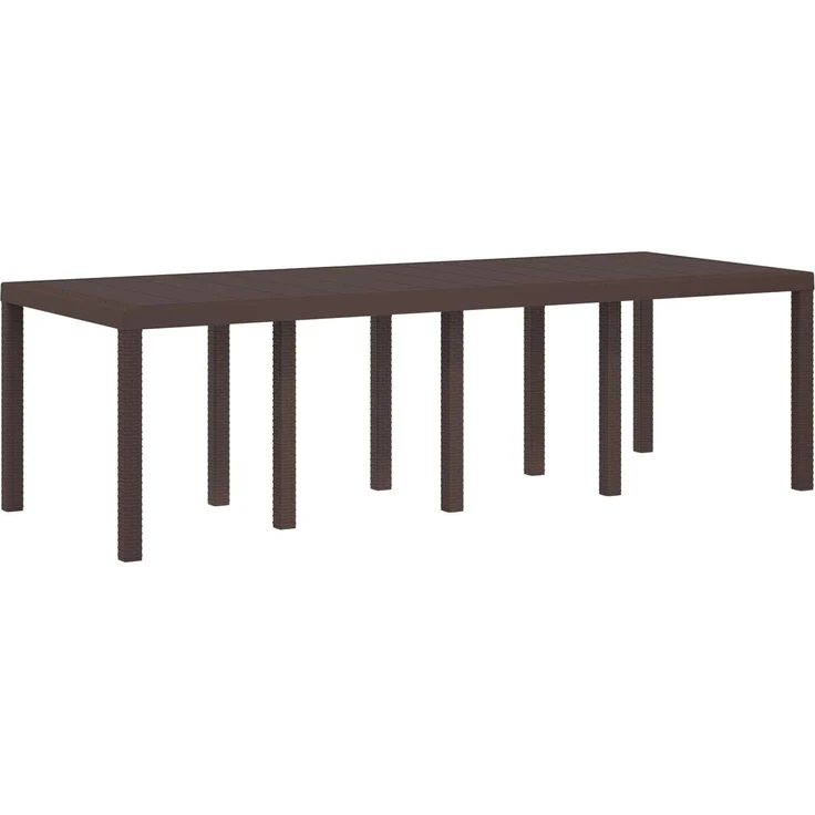 vidaXL Garten Essgruppe 9 stk. 8-Sitzer Braun und Creme PP 3430091 – Bild 5