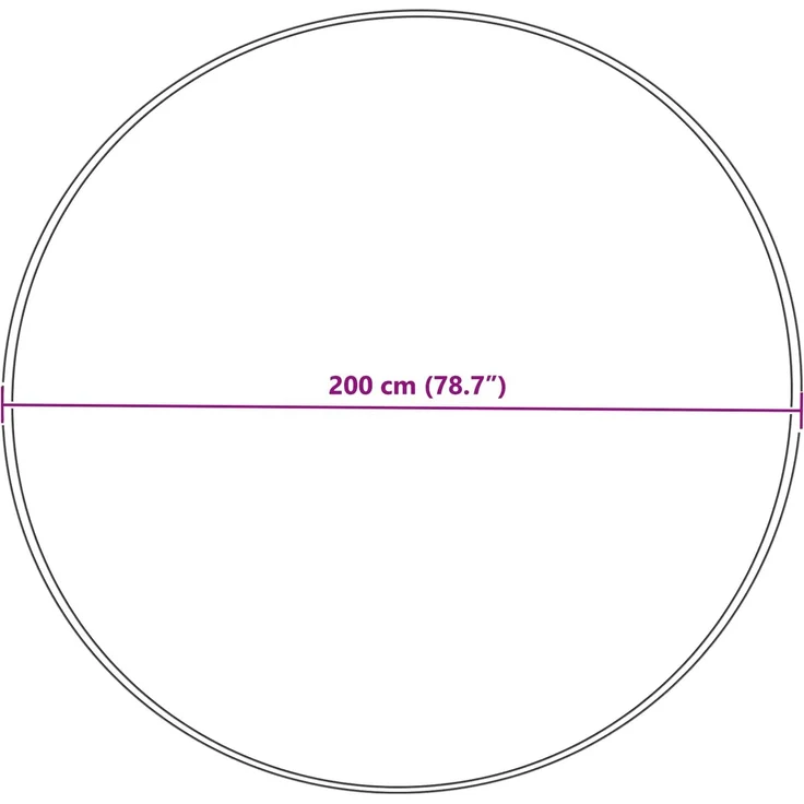 vidaXL Kunstschaffell Teppich Tafalla Grau Ø 200 cm Polyester 42021539 – Bild 9
