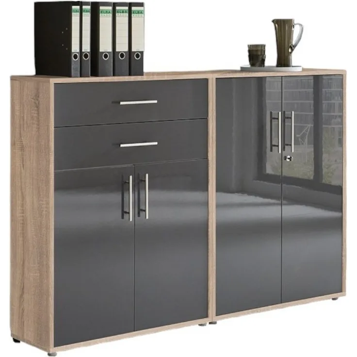 moebel-dich-auf Aktenschrank OFFICE EDITION (Set 12, abschließbar mit Metallgriffen) Made in Germany