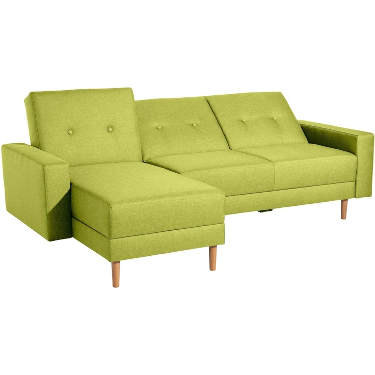 Funktionssofa mit Hocker Kattie Flachgewebe apfel – Bild 5