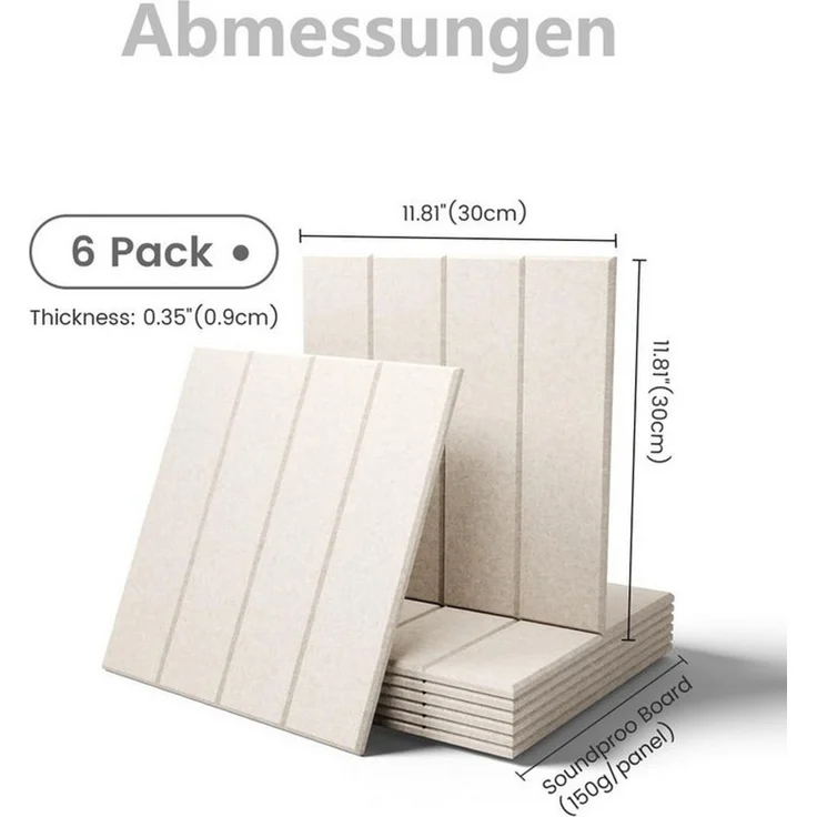 Agger Pinnwand Filz-Pinnwand-Fliesen 30x30 cm – Alternative zu Korktafeln – 6er, (6-tlg), Dicke Wandpaneele für die Bürogestaltung – Bild 2