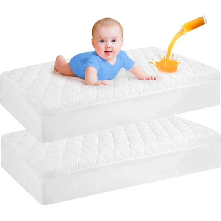 Dudu N Girlie Chicco Next To Me Matratzenschoner, gesteppt, wasserdicht, 51 × 85 cm