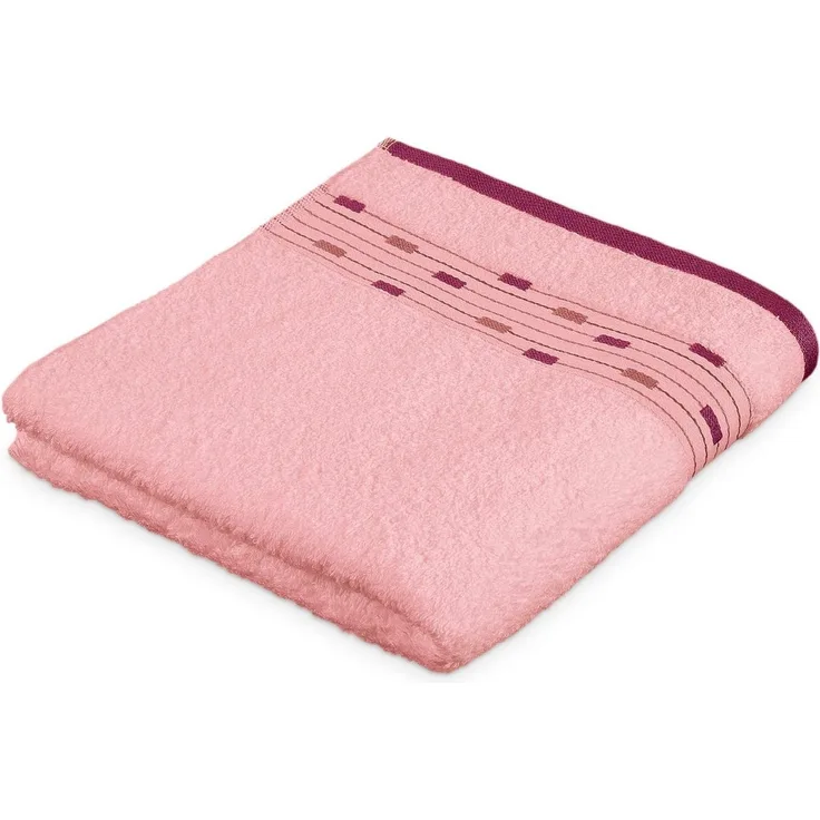 Möve for frottana Handtuch Magic Uni, Walkfrottee (1-St), mit Bordüre aus kleinen Rechtecken