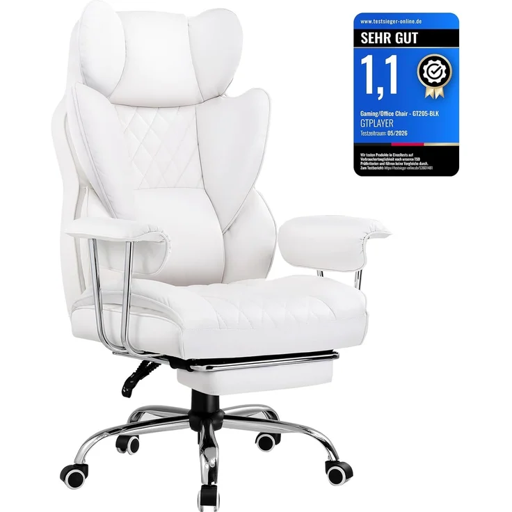 GTPLAYER Gaming-Stuhl Bürostuhl Gamer Stuhl gaming stuhl Schreibtischstuhl Chefsessel, mit Taschenfeder-Lendenwirbelstütze, breiter Büro-Computersessel – Bild 1
