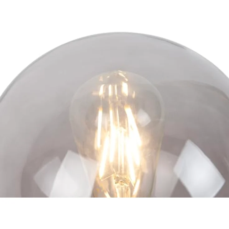 QAZQA Art Deco Tischlampe Pallon, Messing mit Rauchglas, dimmbar, LED E27, 20 cm Kugel für Wohnzimmer und Schlafzimmer – Bild 6