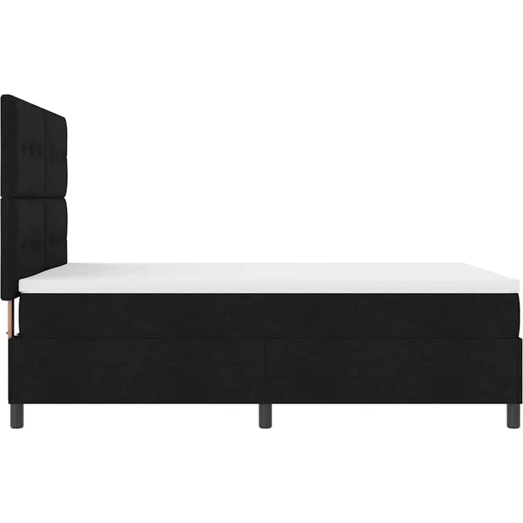 vidaXL Boxspringbett mit LED-Lichtleisten Schwarz 140 x 200 cm Stoff 3342874 – Bild 9