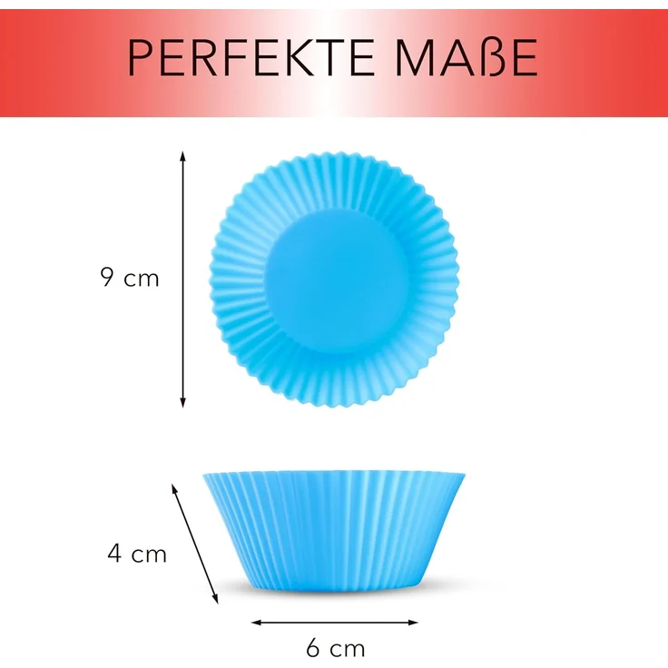 AVANA Muffinform aus Silikon Große Muffinformen Muffinförmchen Cupcake Backformen, (20-tlg), Antihaftbeschichtung, BPA-frei, Umweltschonend, 7 Farben – Bild 3