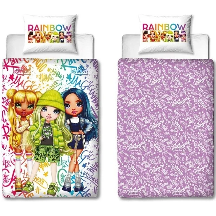 Rainbow High Bettwäsche-Set – 140x200 cm Bettbezug und 60x70 cm Kissenbezug für Kinder – Bild 2
