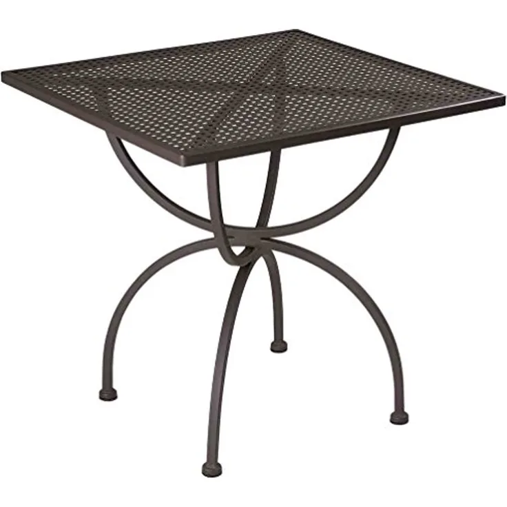 Romeo Tisch 75x75cm Eisengestell marone