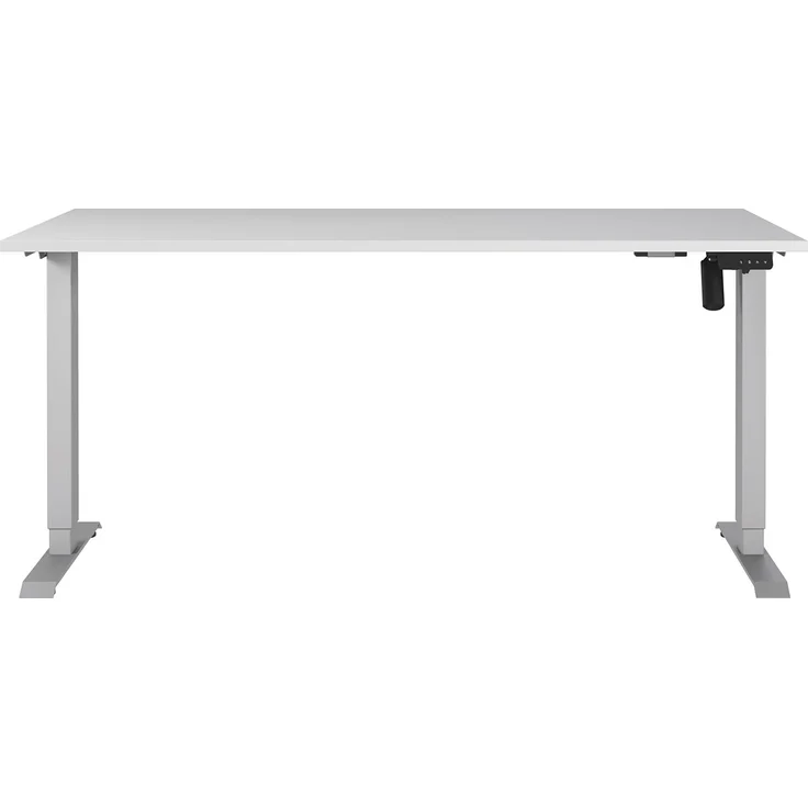 Germania Schreibtisch 8024-583, in Lichtgrau/Silber, elektr. höhenverstellbar, 160 x 119 x 80 cm (BxHxT) – Bild 3