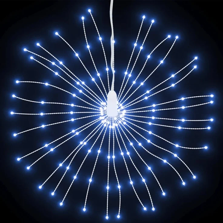 vidaXL Weihnachtsbeleuchtungen Feuerwerk 4 Stk. 140 LEDs Kaltweiß 17cm 356222 – Bild 3