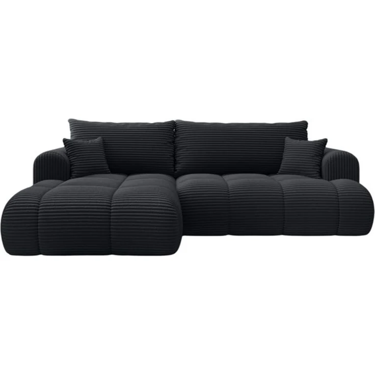 thematys Ecksofa TREVIO 260 x 165 cm, mit Schlaffunktion, mit Bettkasten, Schwarz (Tilia 100), Ausrichtung links – Bild 6