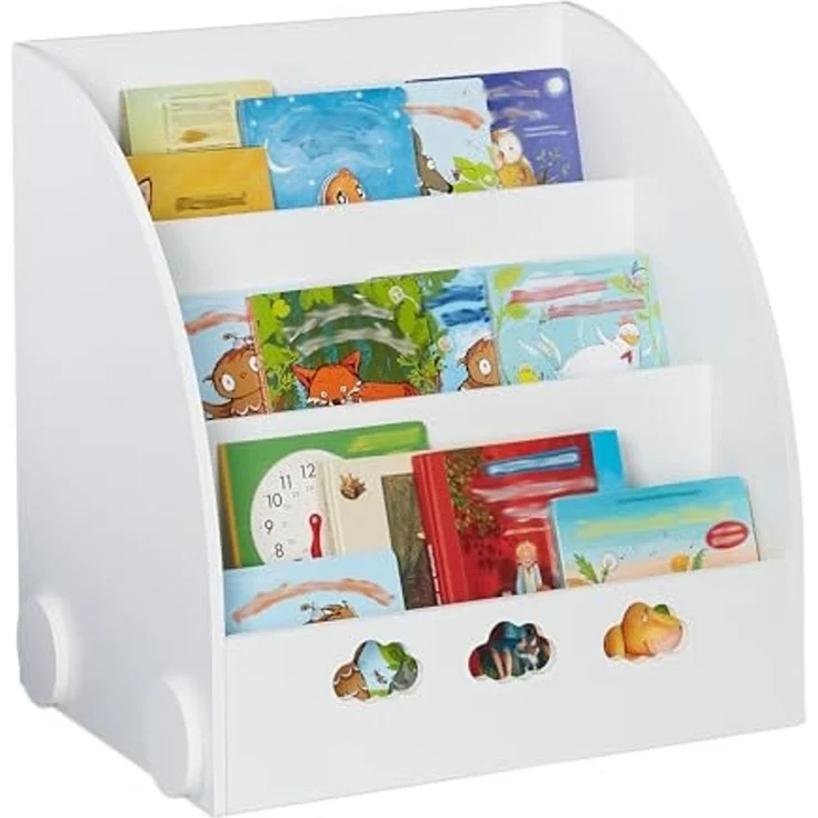 Weißes Bücherregal für Kinder – Bild 1