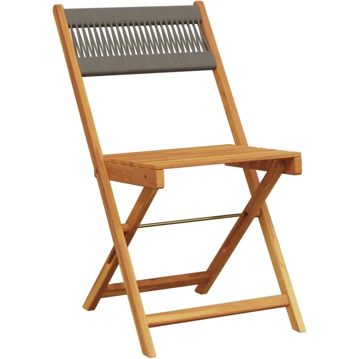 vidaXL Gartenstühle 8 Stk. Klappbar Grau Massivholz Akazie 3214606 – Bild 2