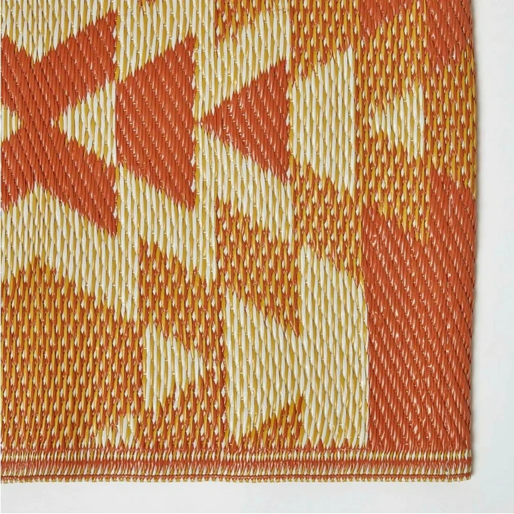 Homescapes Outdoorteppich Outdoor-Teppich Anya 120 x 180 cm – Ethno-Muster, rot-orange, rechteckig, Höhe: 20 mm – Bild 3