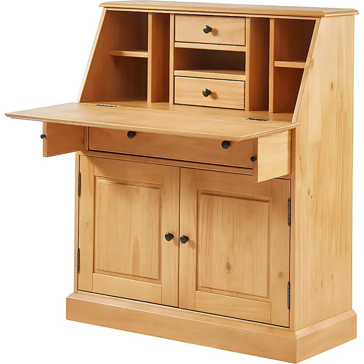 Vente-unique - Sekretär - MDF & Kiefernholz - Eichefarben - CLEORE – Bild 5