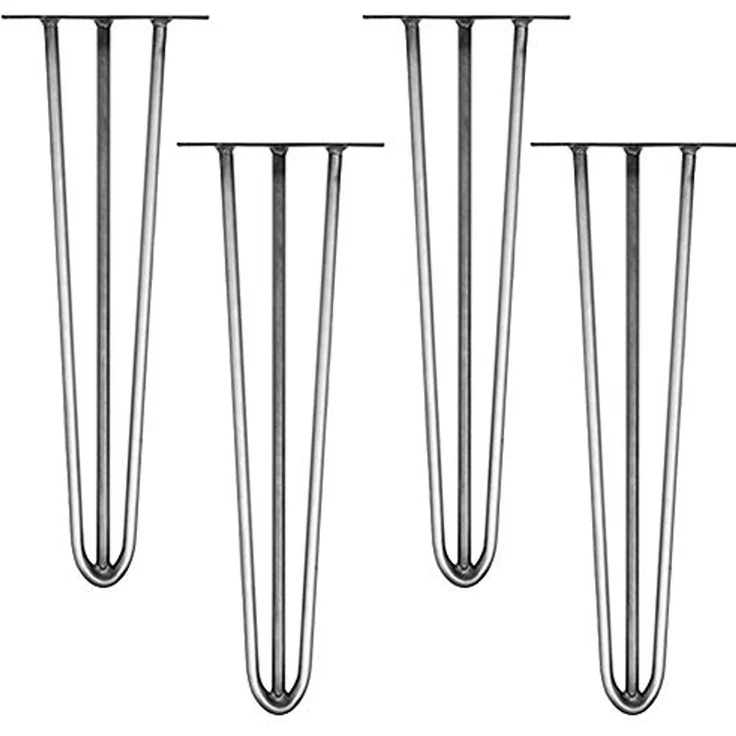 Tischbeine 4er-Set Hairpin 25 cm Haarnadelbeine Stahl Möbelfüße Tischkufen – Bild 1
