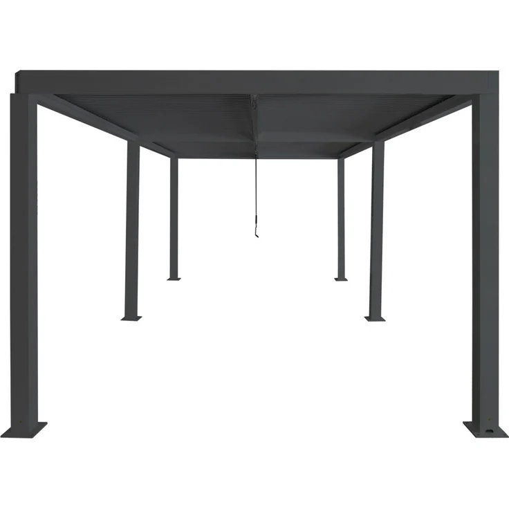 Mendler 'HWC-L46' Pergola, Regenrinne sturmfest, Aluminium anthrazit, 3x6 m – Bild 7