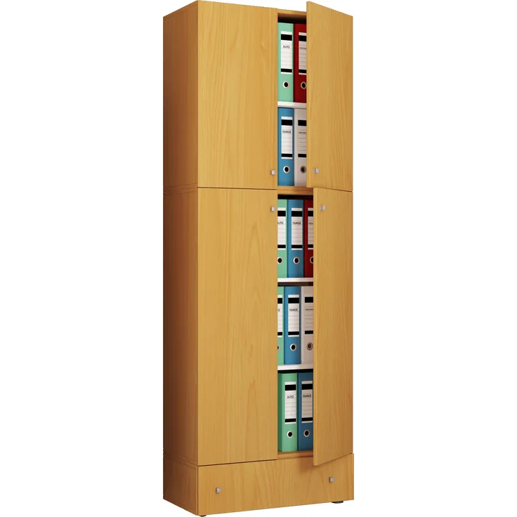 VCM Büroschrank Lona 917794 Buche H. 200 x B. 70 x T. 39 cm