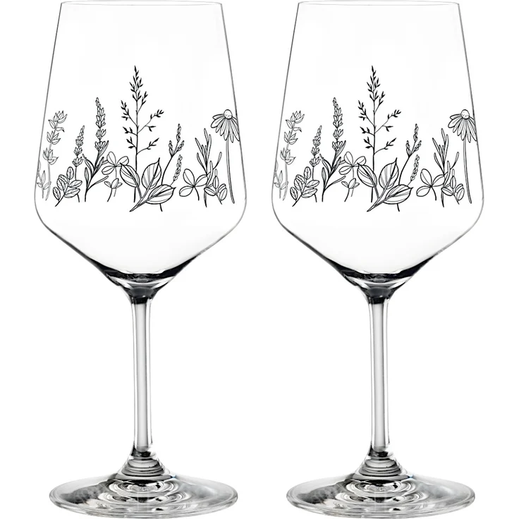 NACHTMANN 105723 TATTOO BOTANICAL BLACK Spritz/Wein Glas 2er Set – Bild 1