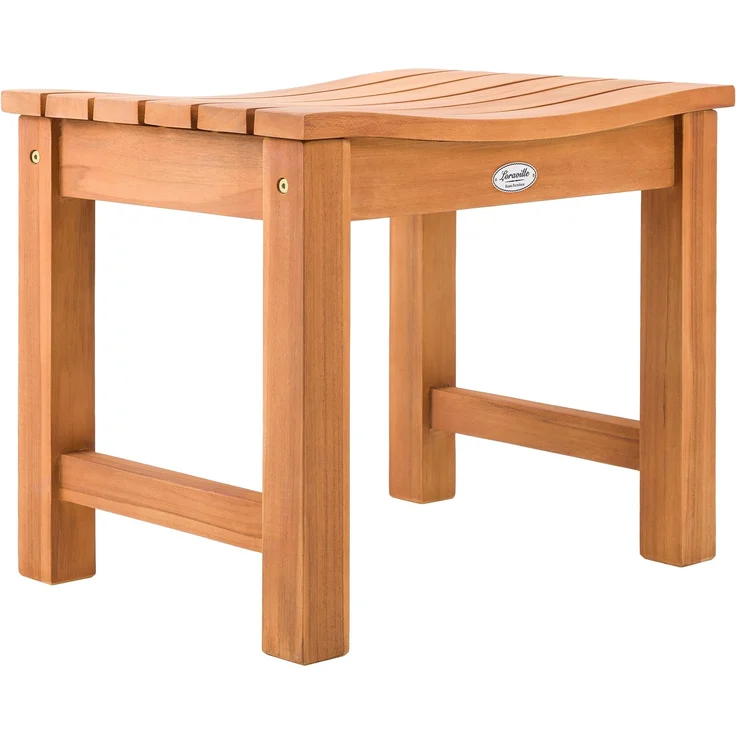 CLP Hocker Bibury Teakholz Sitzhocker Fußhocker wetterfest für Garten und Terrasse,teak – Bild 1