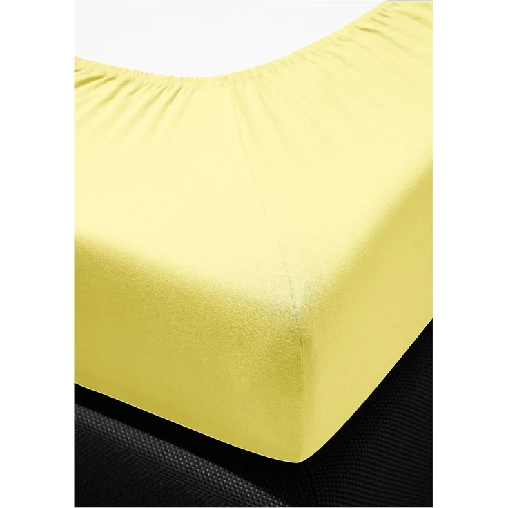Irisette Mako-Jersey Betttuch Jupiter 0008 limone 190x200 cm 8-47 limone – Bild 4