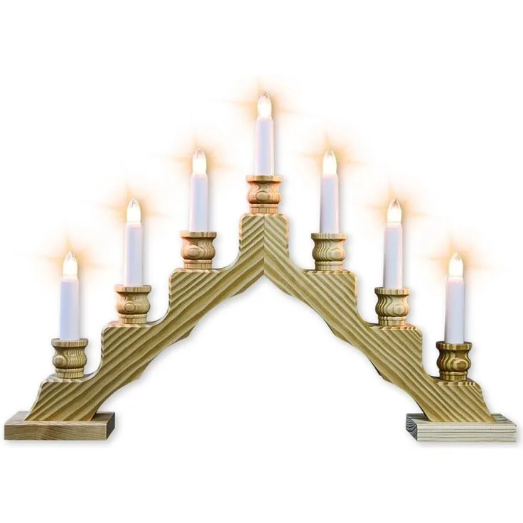 Weigla Lichterbogen Schwede, Weihnachtsdeko, Made in Germany (1-tlg), 7-flammig