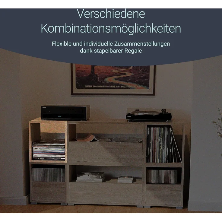 BADEDU VEER Regal 35 cm breit, Braun, 2 Fächer – Bild 5