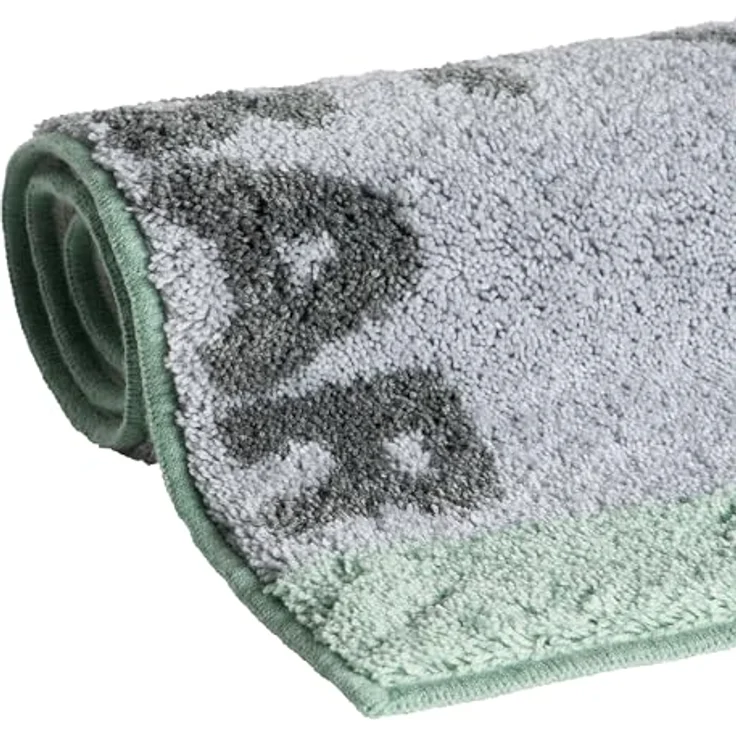 Badematte SANSIBAR LBH 120x70x2 cm grün Badteppich Badvorleger Duschvorleger Duschmatte Badeteppich – Bild 4