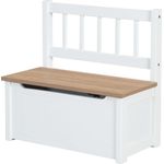 roba Kindertruhenbank 'Woody' - mit Deckelbremse & beschichteter Oberfläche - Holz natur / Weiß