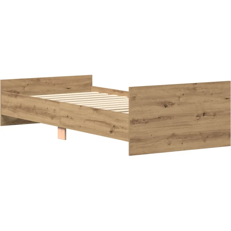 vidaXL Bettgestell mit Kopfteil Artisan-Eiche 80 x 200 cm 8009034 – Bild 6