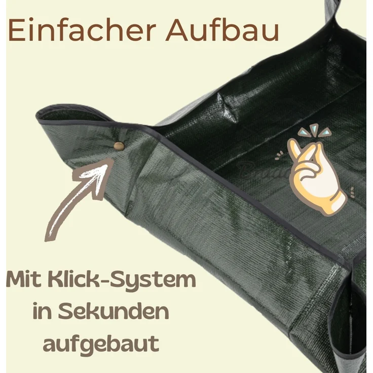 2er Set Pflanzen Umtopfmatte Wasserdicht Pflanzunterlage Faltbar Pflanzenmatte Pflanzwanne Pflanzen Zubehör Tragbare Gartenmatte Umpflanzmatte Gartenpflanzmatte 40x40 – Bild 4