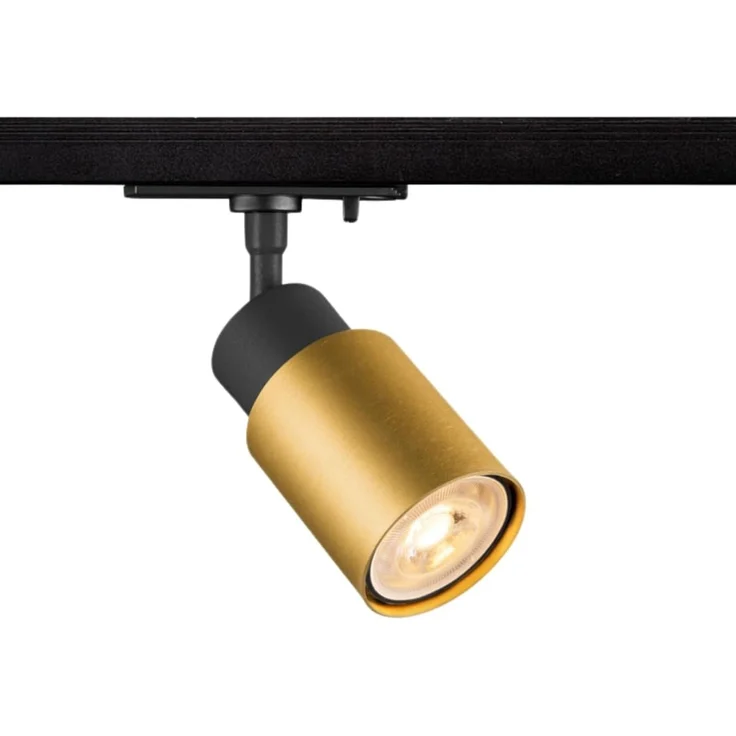 SLV PURI 2.0 Tube, 1~ Spot, GU10, 1x max. 6W, schwarz / gold - Leuchten mit 1 Phasen Adapter