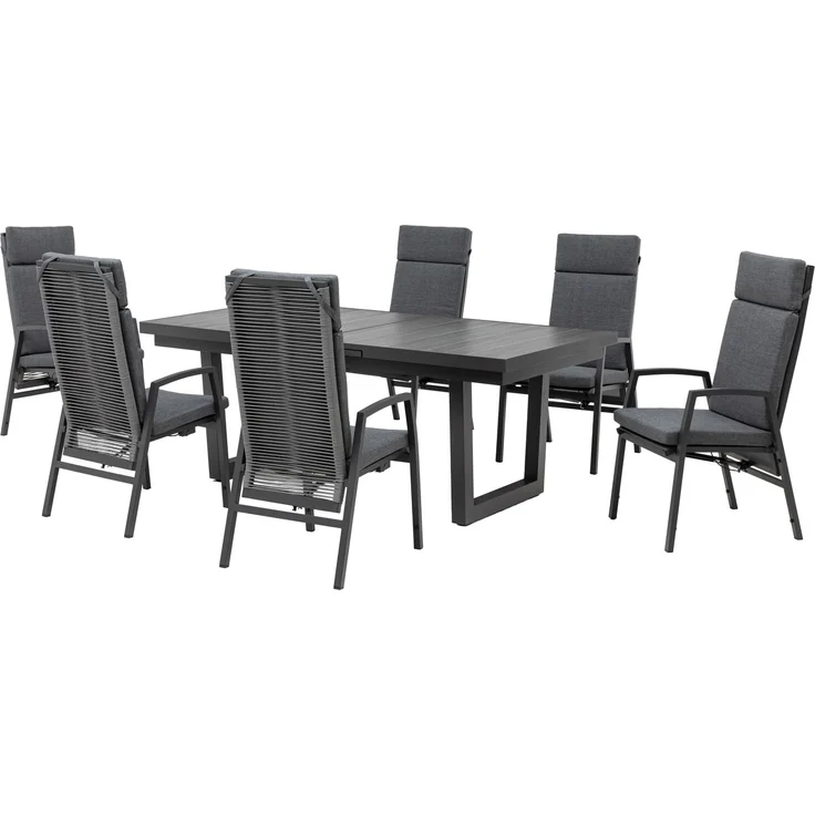 Gardissimo NIZZA 7tlg Alu Gartenmöbel Set Sitzgarnitur Keramik verstellbar – Bild 5
