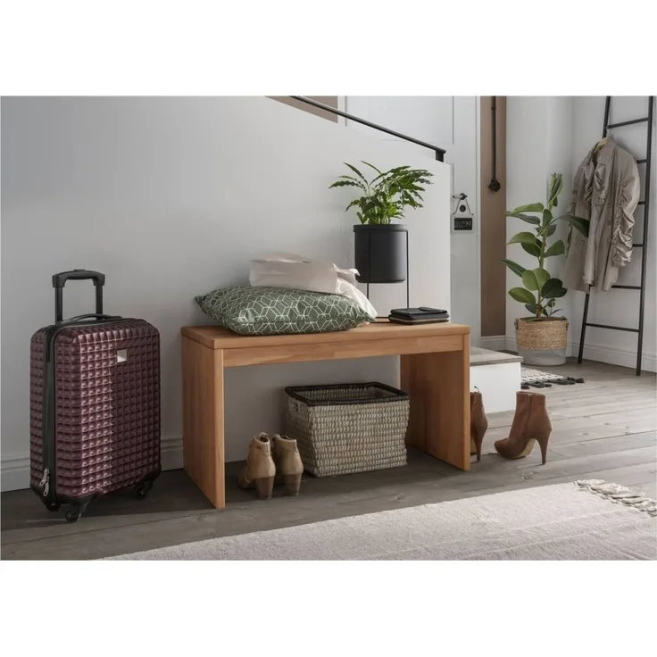 Garderobenbank Sitzbank KIRSA 82 cm Kernbuche massiv