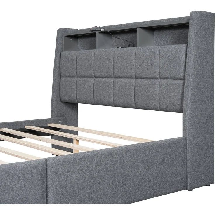 Kinderbett 140×200/90×200 cm aus Massivholz mit Schreibtisch, weiß – Bild 8