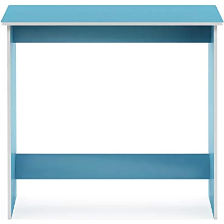 Furinno Simplistic Schreibtisch, Computertisch, PC-Tisch, Bürotisch, Holz, Hellblau / Weiß, 39. 4 x 80 x 75. 7 cm – Bild 7