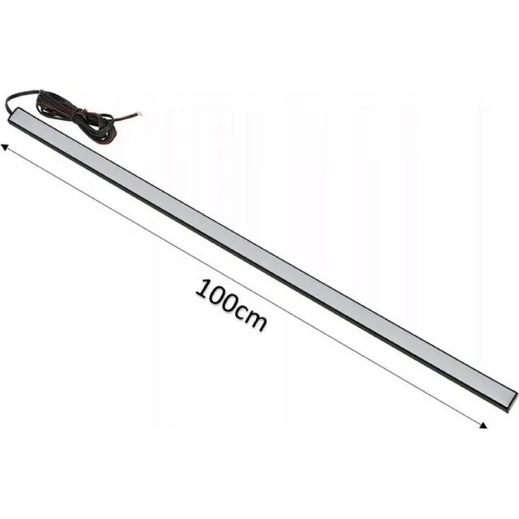 QLS LED Einbauleuchte 100 cm Laderaumbeleuchtung, LED fest integriert, Kaltweiß, Innenbeleuchtung Kofferraum Hülse weiß matt frostig