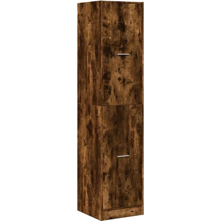 vidaXL Apothekerschrank Räuchereiche 40x41x174,5 cm Holzwerkstoff 3309649 – Bild 2