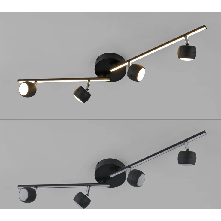 JUST LIGHT 11402-18 JARIK Deckenleuchte 4-flammig schwarz 3000K – Bild 2