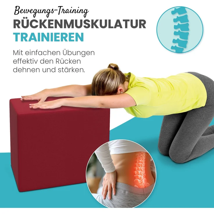 aktivshop Lagerungskissen Stufenlagerungswürfel, Stufenbett, 40x50x50cm – Bild 4