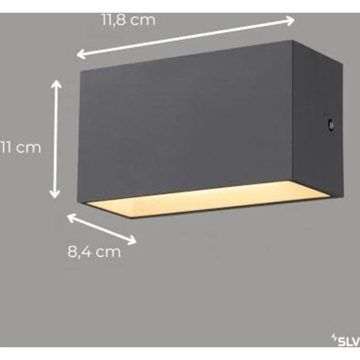 SLV 1005151 SITRA M LED Outdoor Wandaufbauleuchte anthrazit CCT switch IP65 – Bild 6
