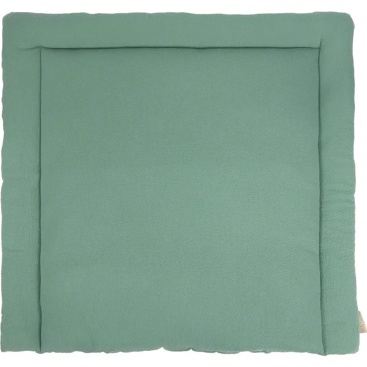 KraftKids Wickelauflage in Doppelkrepp Grün Jade, Wickelunterlage 78x78 cm (BxT), Wickelkissen