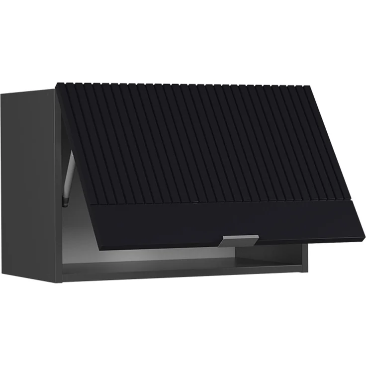 Hängeschrank Fame-Line Schwarz gestreift 60 cm Flach Vicco – Bild 4