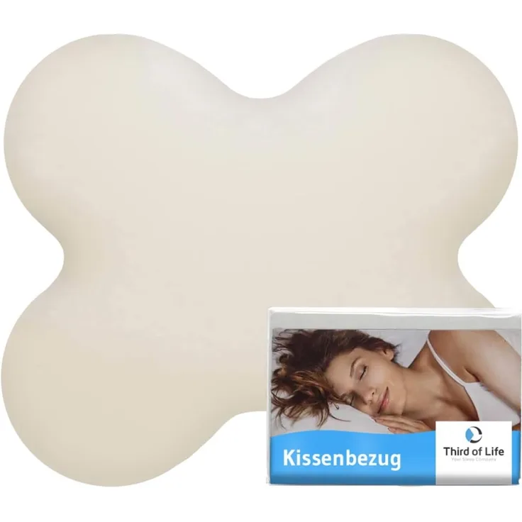 Third of Life Seitenschläferkissenbezug ACAMAR Baumwoll-Kissenbezug Einzelpack