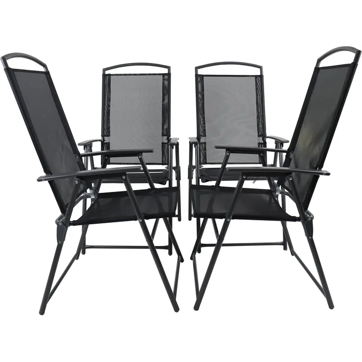 VCM Gartenstuhl Camping 917598 Anthrazit H. 105 x B. 61 x T. 56 cm