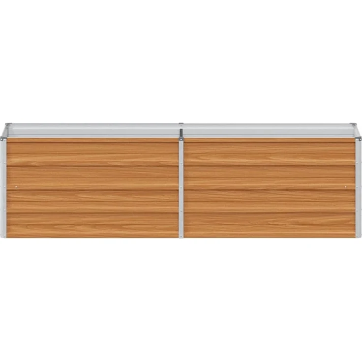 vidaXL Hochbeet Hellbraun 160 x 40 x 45 cm Verzinkter Stahl 42017327 – Bild 4