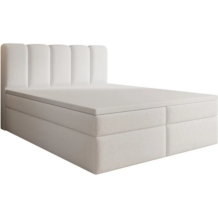 Compleo Boxspringbett COZYS mit 2 Bettkasten, Bonell-matratze und Topper als Option (TOPSELLER, MADE IN EU), Doppelbett boucle, Elegant Schlafzimmer