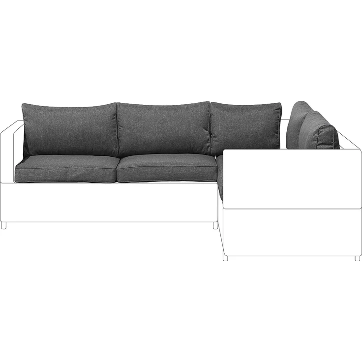 Outdoor Kissenbezug Set AVOLA Dunkelgrau – Bild 1